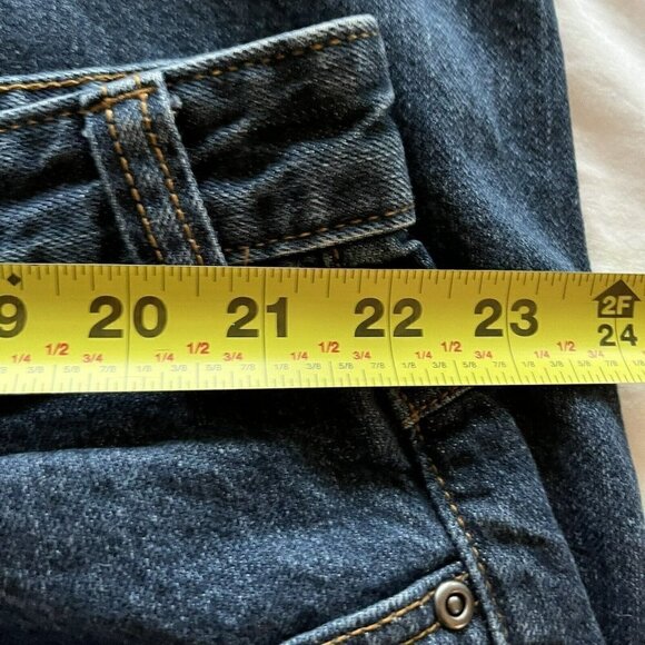 Duluth Trading Co Mens Dark Wash Denim Heavy Cotton Workwear Blue Jeans-44”x32” - Picture 7 of 12